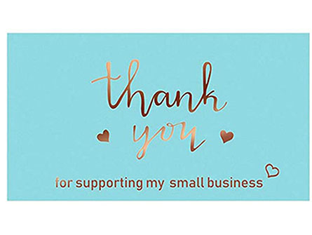 Hot Stamping Thank You Card